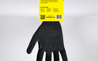 Palm view of a Safer Grip by OPNBar nitrile coated glove